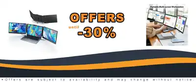 14 Inch Triple Screen Extender for Laptop - USB C HDMI