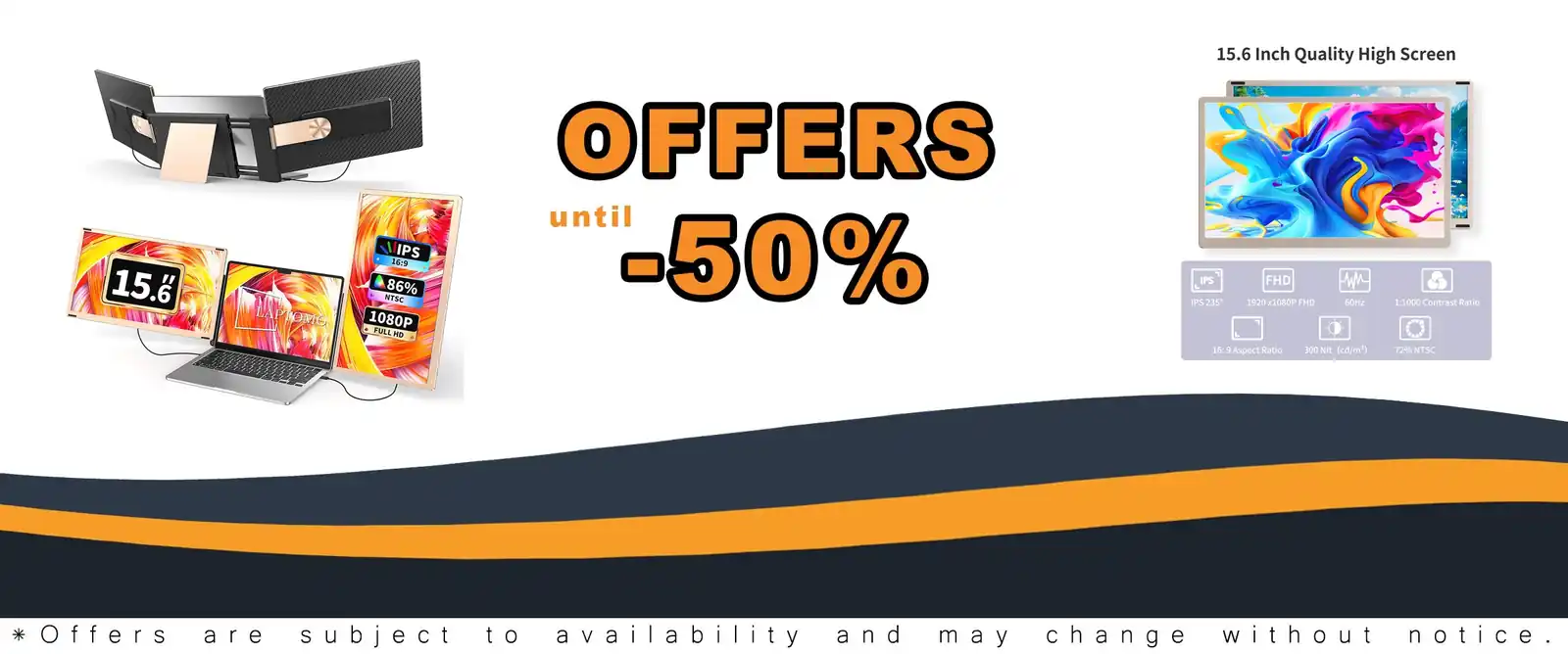 15.6 inch FHD 1080P IPS dual screen extender for laptops