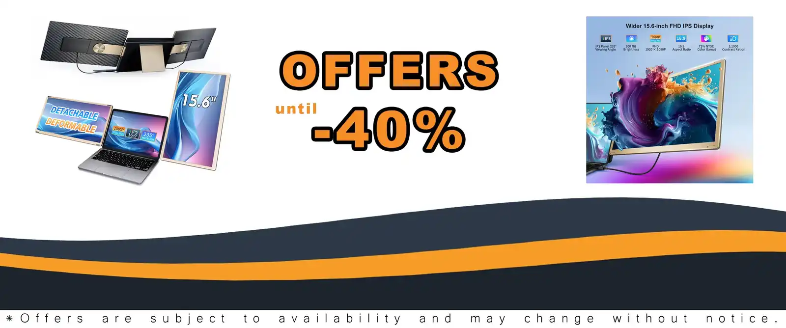 15.6 inch triple laptop screen extender monitor speakers