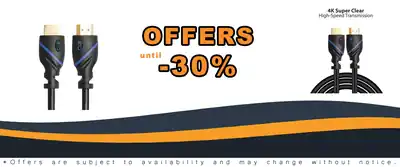 22.8 M 4K 30Hz High Speed HDMI Cable - Boosted Signal 2 Pack